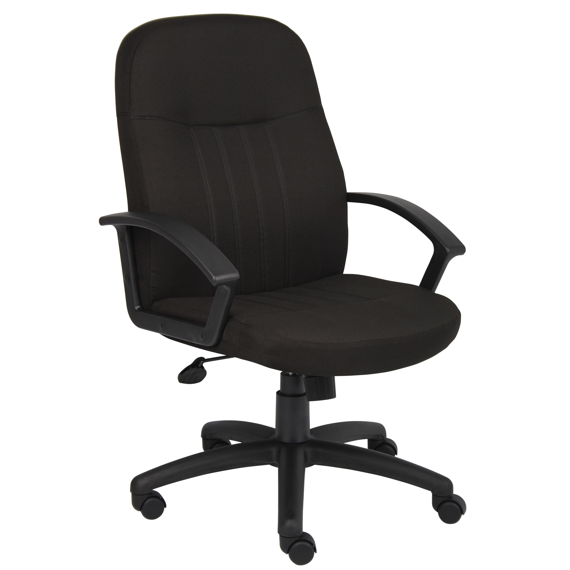 Norstar BOSS, Mid Back Fabric Managers Chair In Black, Included (qty.) 1 Model# B8306-BK